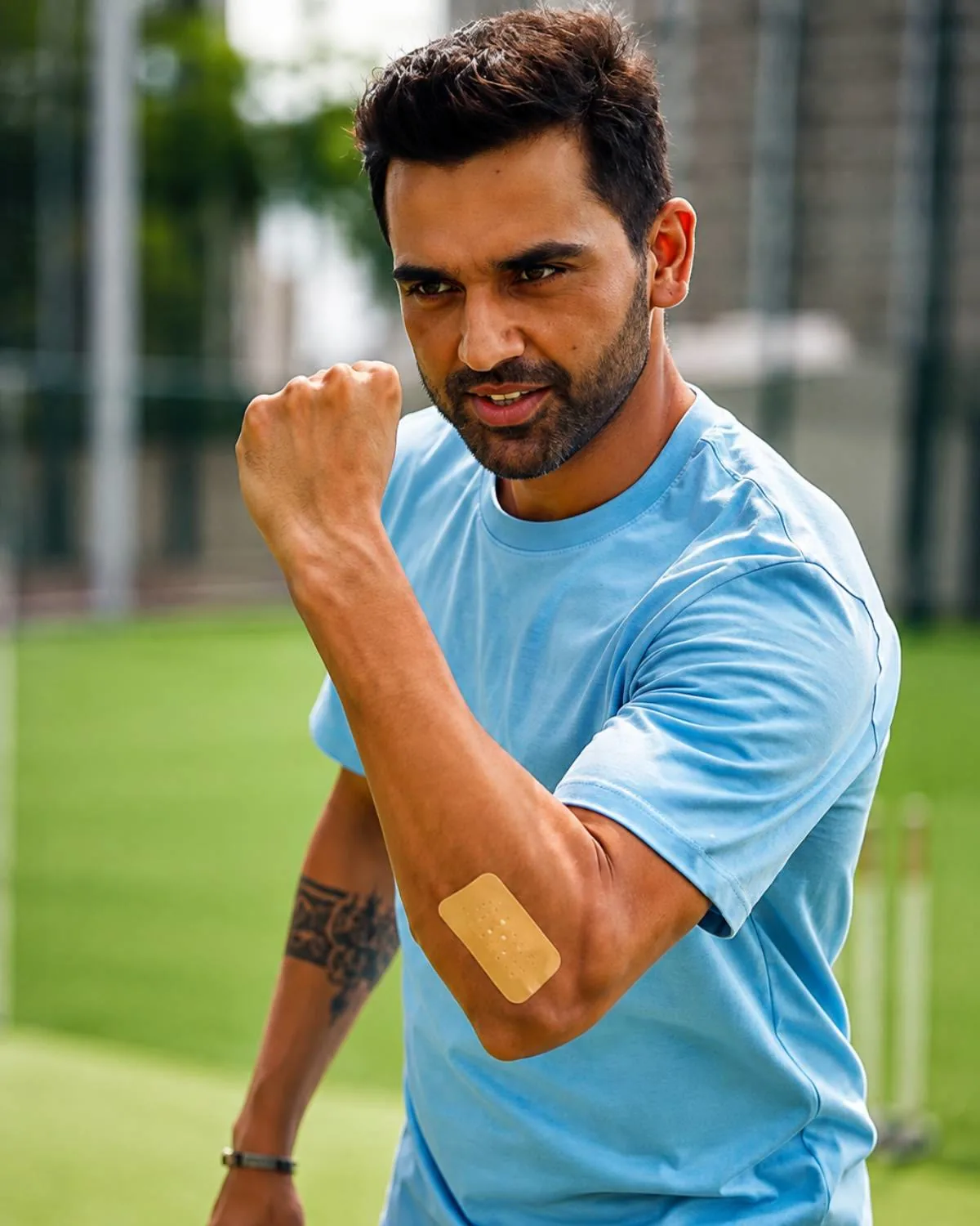 Cricketer Deepak Chahar in an influencer campaign for Hansaplast